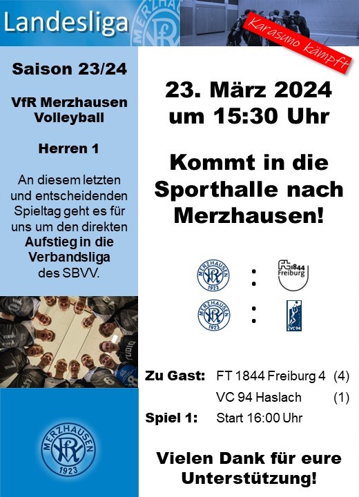 VFR Merzhausen H1 Spielta 23.3.2024