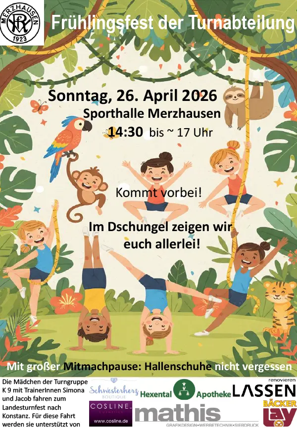 Plakat vfr merzhausen - turnen - fruehlingsfest 2026